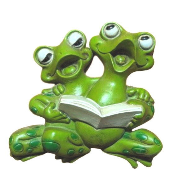 Vintage Other - Burwood Singing Frogs Wall Hanging Chartreuse Avocado Green 70s Vintage MCM Boho